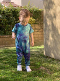 Blue Galaxy Harem Pants Romper Size 5/6