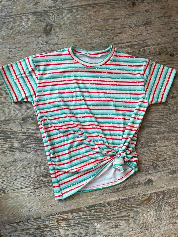 Christmas Striped T-Shirt Dress 3T & 4T