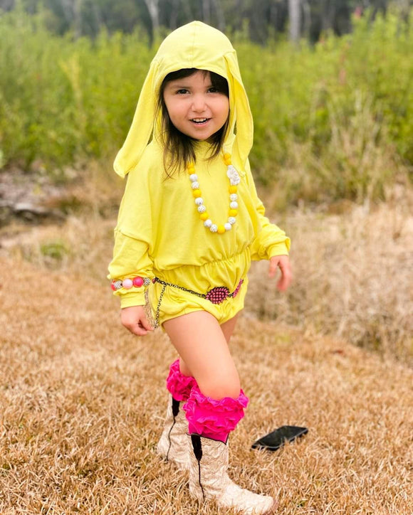Easter Yellow Bunny Romper 2T & 4T