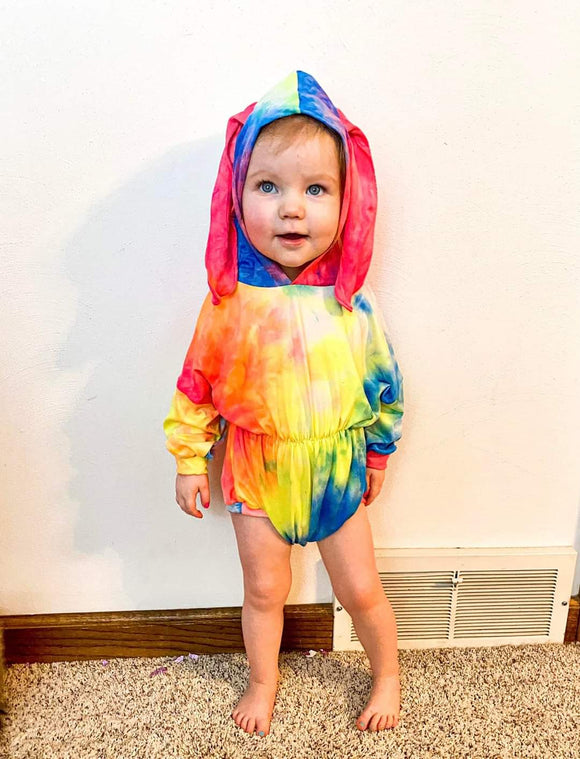 Easter Rainbow Bunny Romper 9/12 to 2T