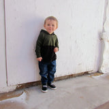 Olive Colorblock Hoodie 18/24 to 5T