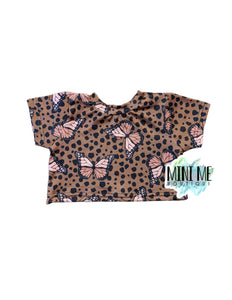 Brown Butterfly Crop Top 12M to 6T