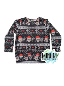 Black Santa Sweater 3T & 4T