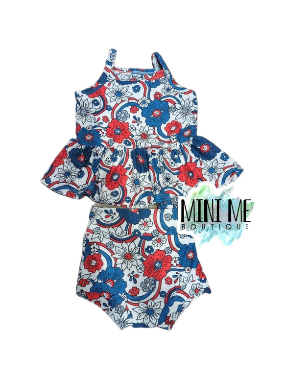 4th of July Floral Bummies 12/18 to 4/5